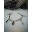 Pulsera de Profesora en Zamak con Plata