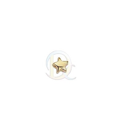 Estrellas en Zamak, flash de oro 10mm