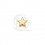 Estrellas en Zamak, flash de oro 10mm