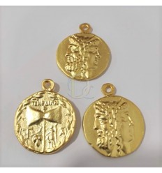 Moneda Etrusca Bañada en Oro