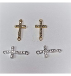 Cruz Pasador para Pulsera. Plata de Ley