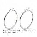 Pendientes de Aro Plano en Acero Inoxidable