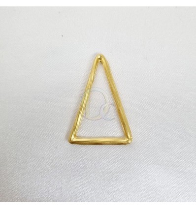 Triángulo en Bronce con Baño en Oro