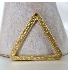 Triángulo Ancho. Bronce Baño en Oro