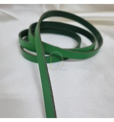 Cuero plano de 10 mm. Color verde