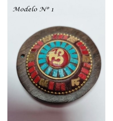 Mandala en Madera Tibetana con