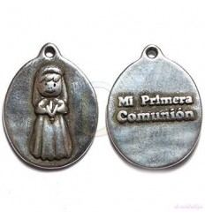 Medalla 1ª comunión niña. 23x18mm